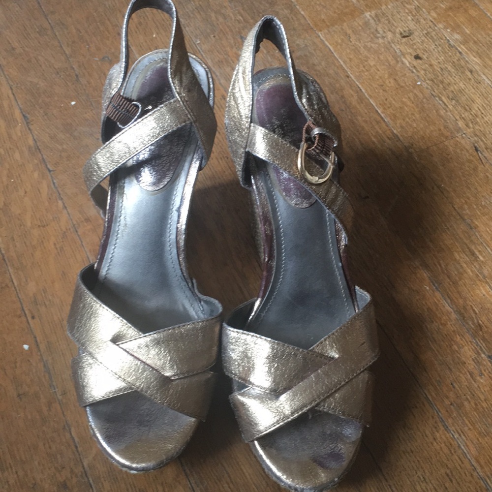 Ana platform sandals gold